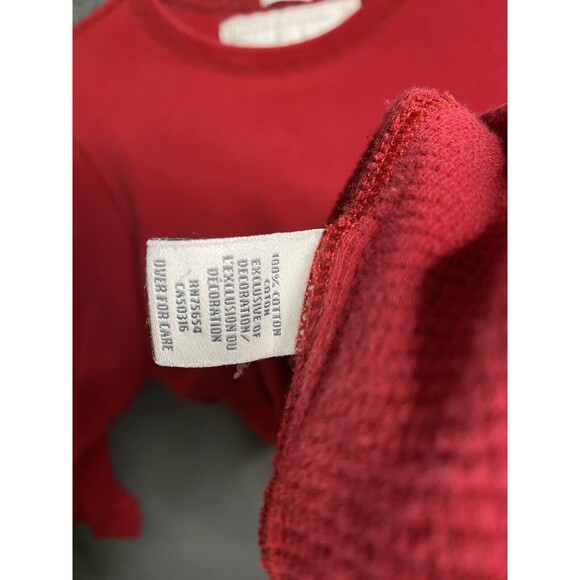 Vintage Abercrombie & Fitch Shirt Mens XL Red Muscle Fit Thermal Sweater Y2K - Picture 15 of 16